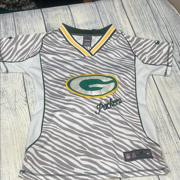 NFL Nike Gray Zebra Print Packers Jersey Jennings medium - Picture 1 of 8